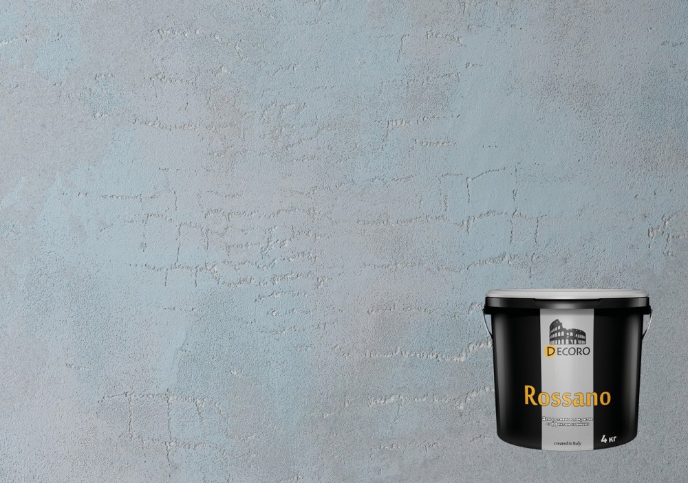 Rossano (Россано) декоративное термоизолирующее покрытие (эффект замши, арт-бетона, вьюжки, рекомендовано под колеровку в насыщенные цвета)