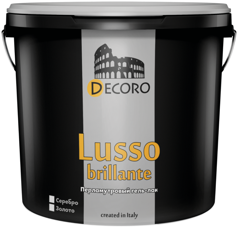 Lusso brillante (Луссо бриланте) перламутровый гель-лак с добавлением мерцающих частиц. Серебро