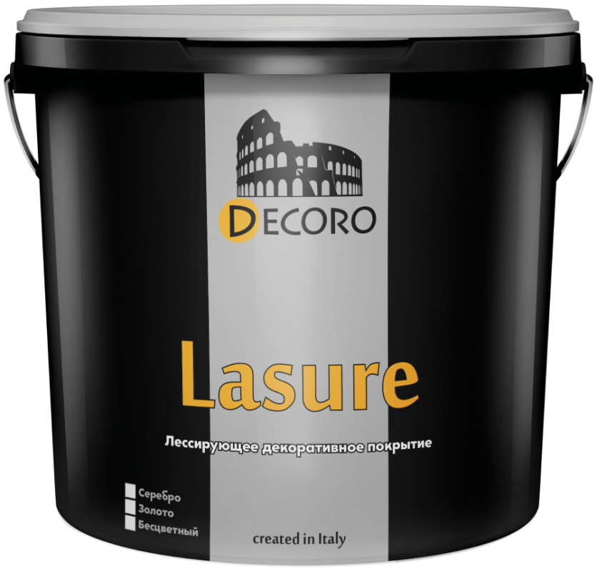 Lasure (Лазурь) финишный лессирующий лак для усиления декоративного эффекта. Серебро